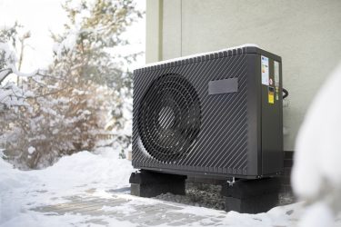 Air-source heat pump in winter