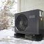 Air-source heat pump in winter
